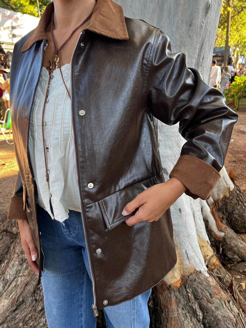 Chaqueta cuello pana