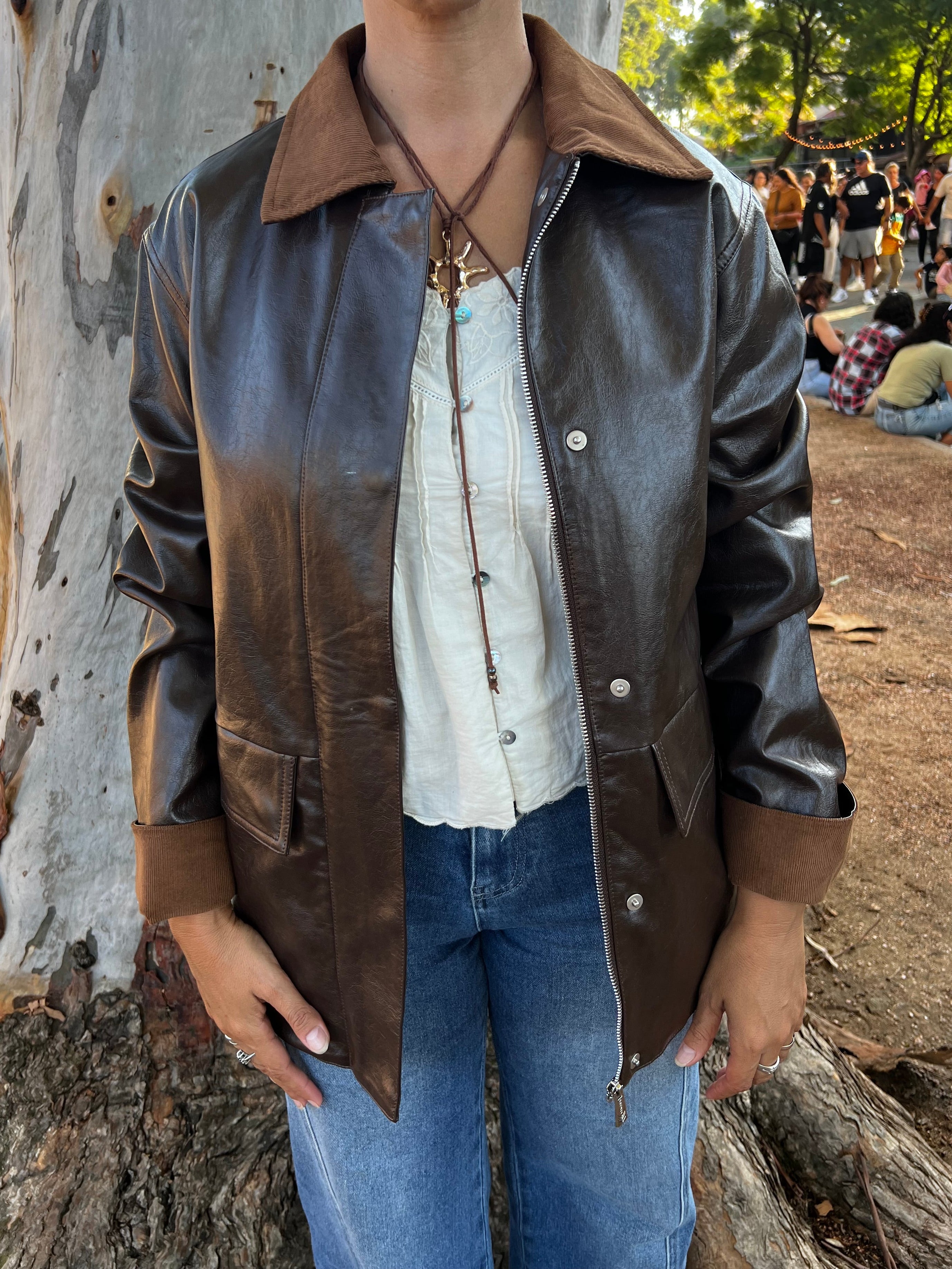 Chaqueta cuello pana